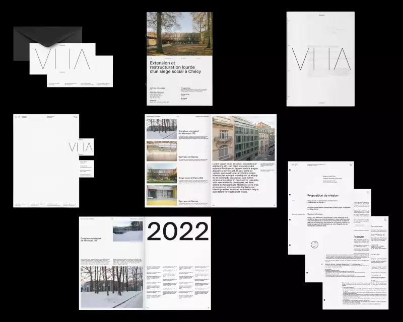 Visual identity and layout for architects VHA.