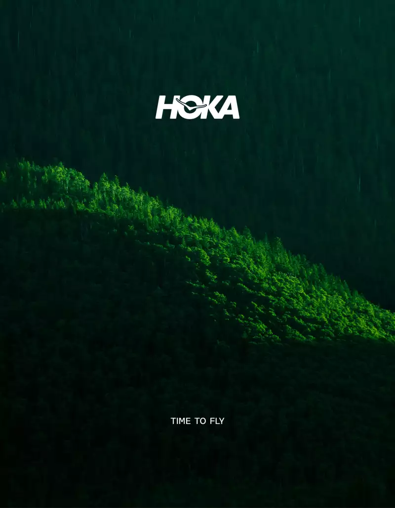 Hoka time to fly campaign example.